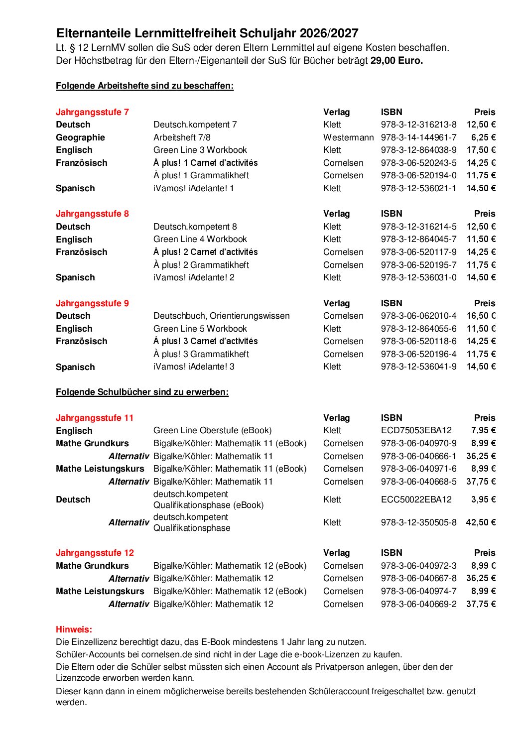Elternanteil 2026 27 pdf